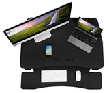 Black Desk Converters - Standing Desk Sit-Stand Desk Converter Height Adjustable, Large Surface Area - Mount-It! - MI-7955