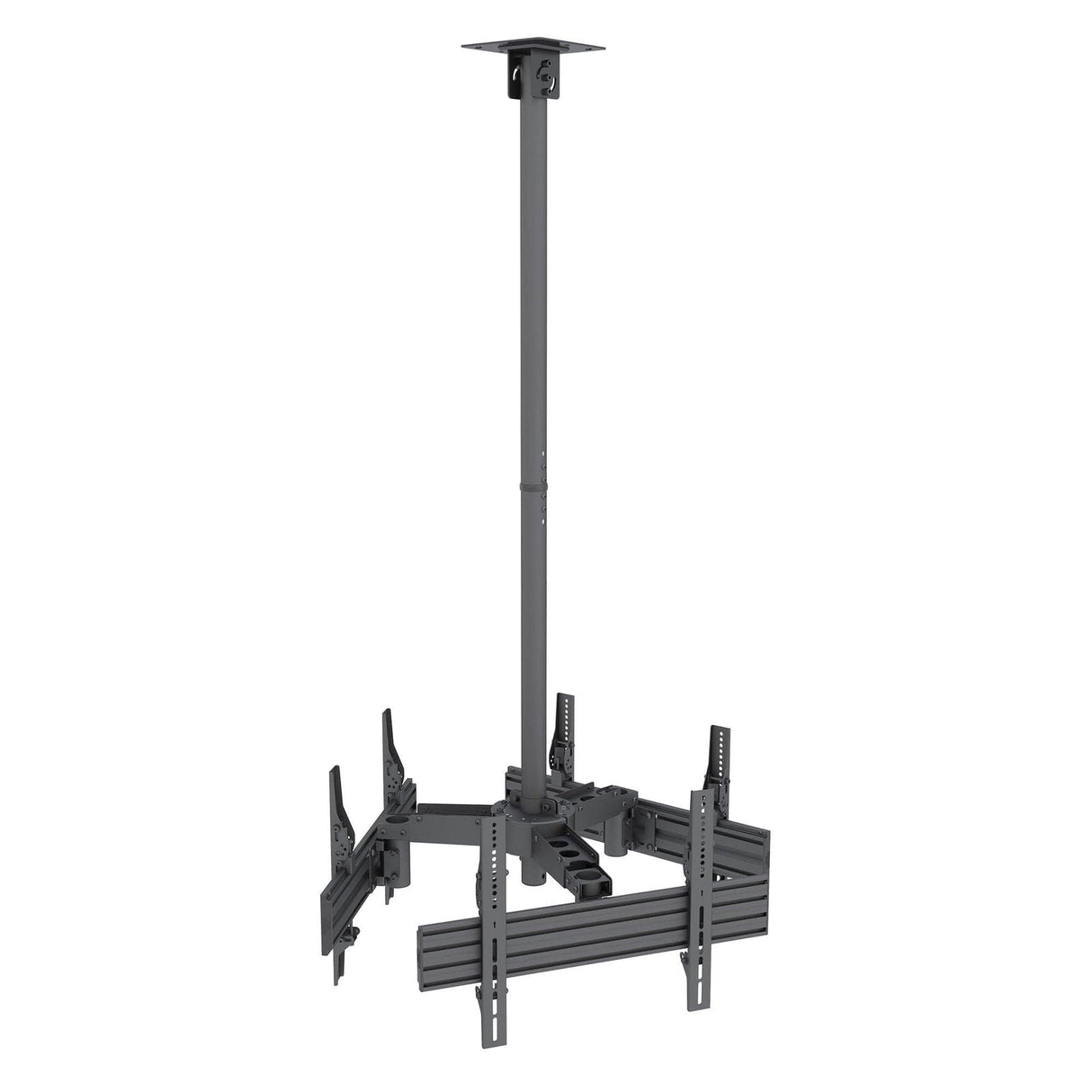 Black TV Mount - Triple TV Display Ceiling Mount - Mount-It! - MI-515