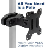 Black TV Mount - TV and Monitor Truss/Pole Mount - Mount-It! - MI-390