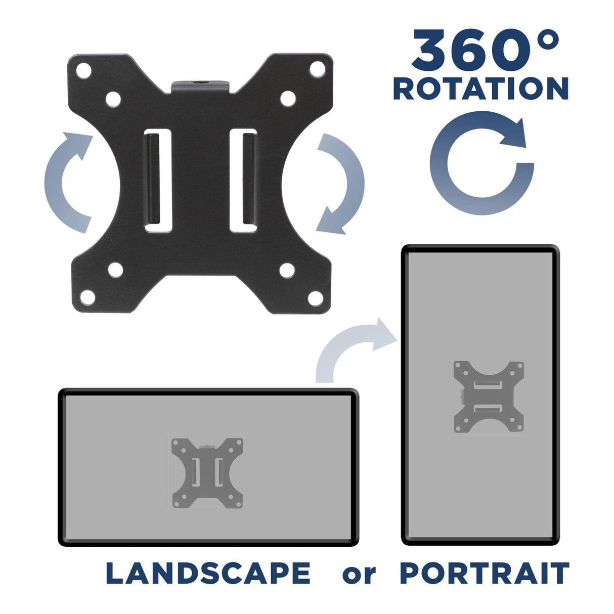 Black TV Mount - TV and Monitor Truss/Pole Mount - Mount-It! - MI-390