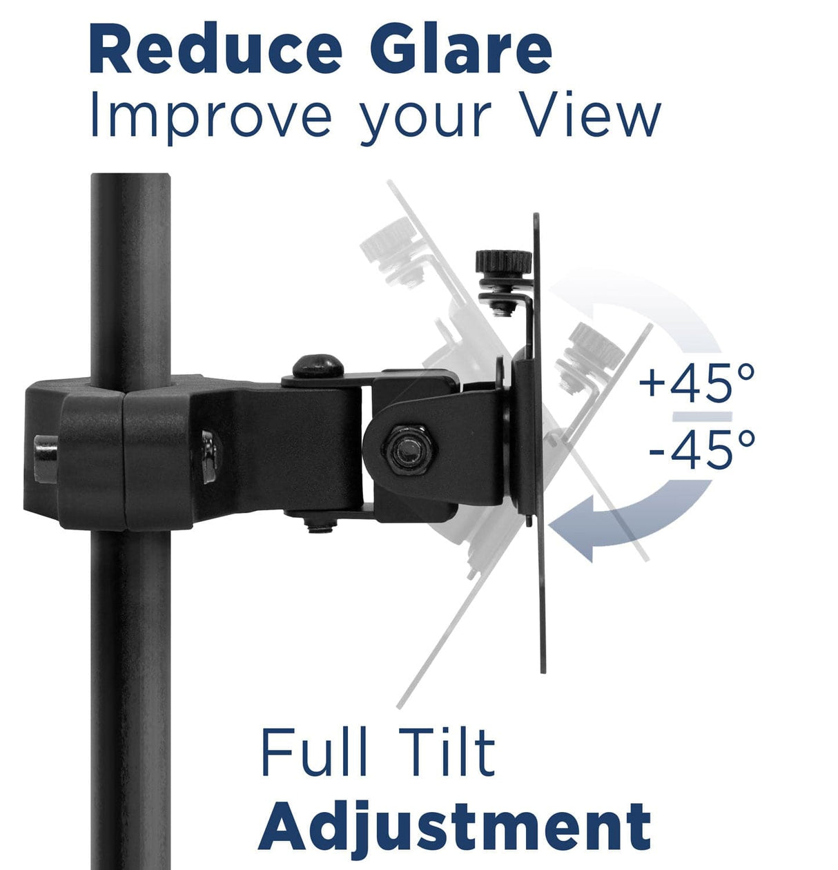 Black TV Mount - TV and Monitor Truss/Pole Mount - Mount-It! - MI-390