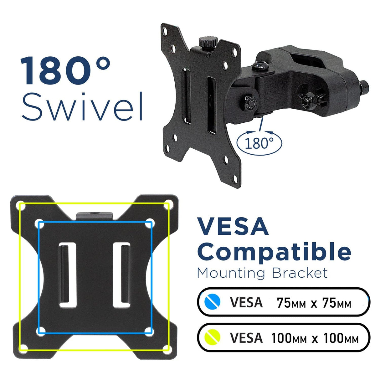 Black TV Mount - TV and Monitor Truss/Pole Mount - Mount-It! - MI-390