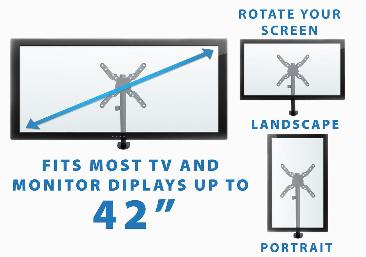 Black Monitor Mount - Ultra-Wide Single Monitor Desk Mount - Mount-It! - MI-709