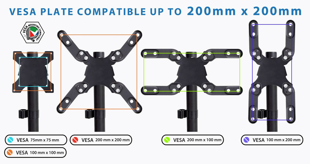 Black Monitor Mount - Ultra-Wide Single Monitor Desk Mount - Mount-It! - MI-709