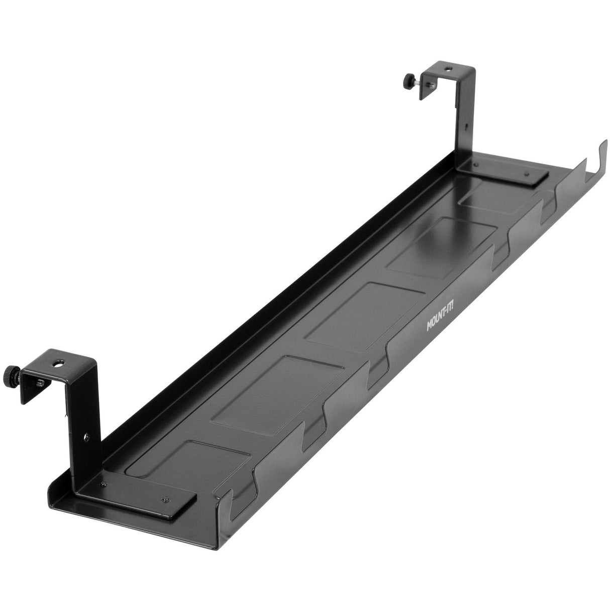 Black Cable Management - Under Desk Cable Tray - Mount-It! - MI-7282