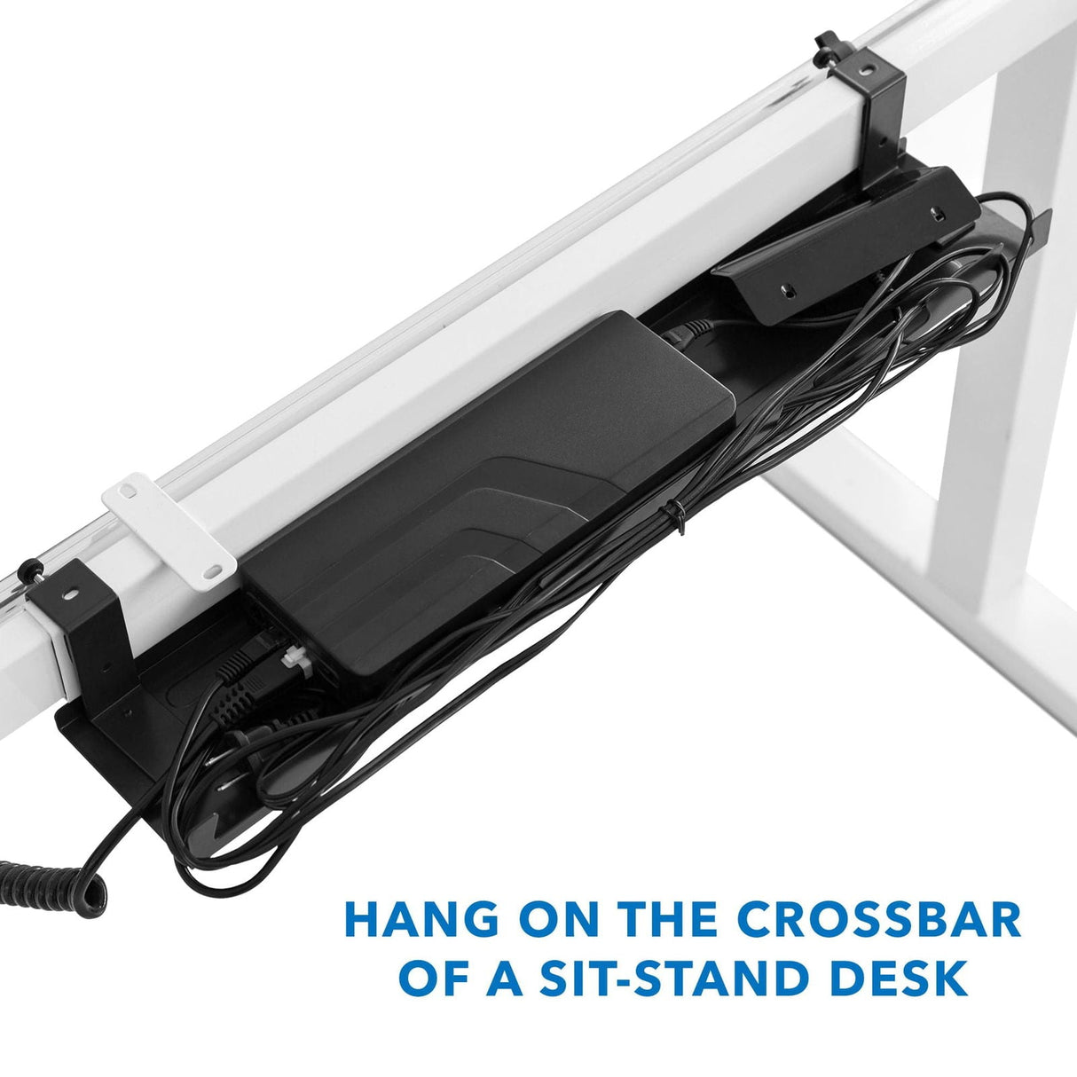 Black Cable Management - Under Desk Cable Tray - Mount-It! - MI-7282