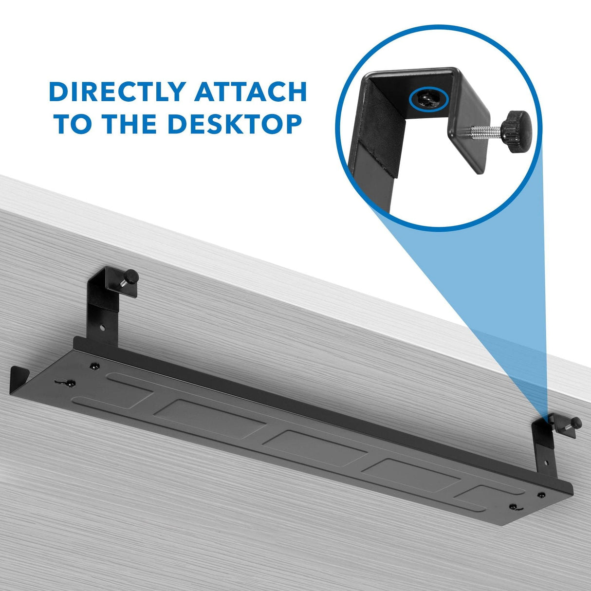 Black Cable Management - Under Desk Cable Tray - Mount-It! - MI-7282