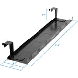 Black Cable Management - Under Desk Cable Tray - Mount-It! - MI-7282