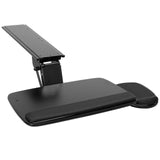 Black Keyboard Trays/Mounts - Under Desk Keyboard Platform With Wrist Support - Mount-It! - MI-7149