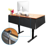 Black Cable Management - Under Desk Privacy Panel - 60" Wide - Mount-It! - MI-7251