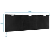 Black Cable Management - Under Desk Privacy Panel - 60" Wide - Mount-It! - MI-7251