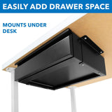 Black Desk Accessories - Under Desk Pull-Out Drawer Kit - Mount-It! - MI-7290