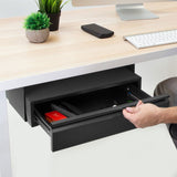 Black Desk Accessories - Under Desk Pull-Out Drawer Kit with Shelf - Mount-It! - MI-7291