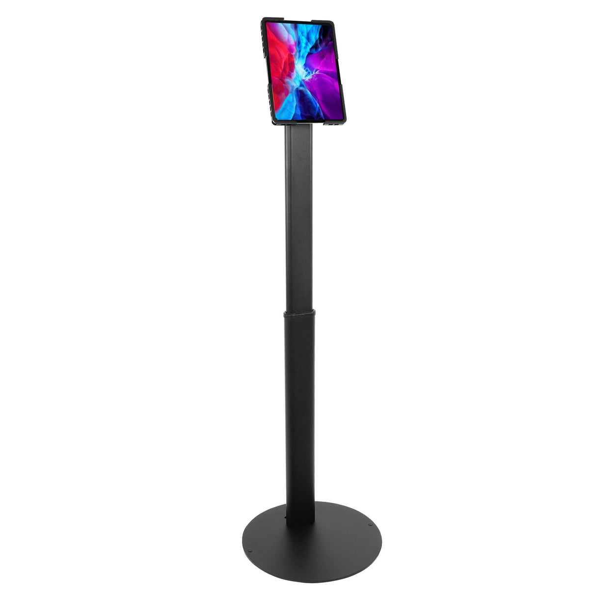 Black Tablet Stand - Universal Tablet Floor Kiosk - Mount-It! - MI-3788B