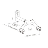 Black Bicycle Mount - WheelsUp Series Bike Wall Mount with Adjustable Angle - Mount-It! - MI-9022