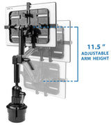 Vehicle Mount - Carbon Fiber Cup Holder Tablet ELD Mount - Mount-It! - MI-7321