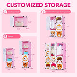 Storage - Children's Portable Clothes Closet Rack with XL Storage Cubes - Mount-It! -