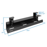 Cable Management - Clamp-on Under Desk Cable Management Tray - Mount-It! - MI-7286BLK