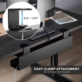 Cable Management - Clamp-on Under Desk Cable Management Tray - Mount-It! - MI-7286BLK