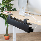 Cable Management - Clamp-on Under Desk Cable Management Tray - Mount-It! - MI-7286BLK