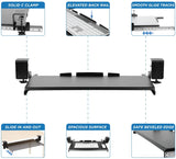 Keyboard Trays/Mounts - Clamp-On Under Desk Keyboard and Mouse Drawer Platform - Mount-It! - MI-7143