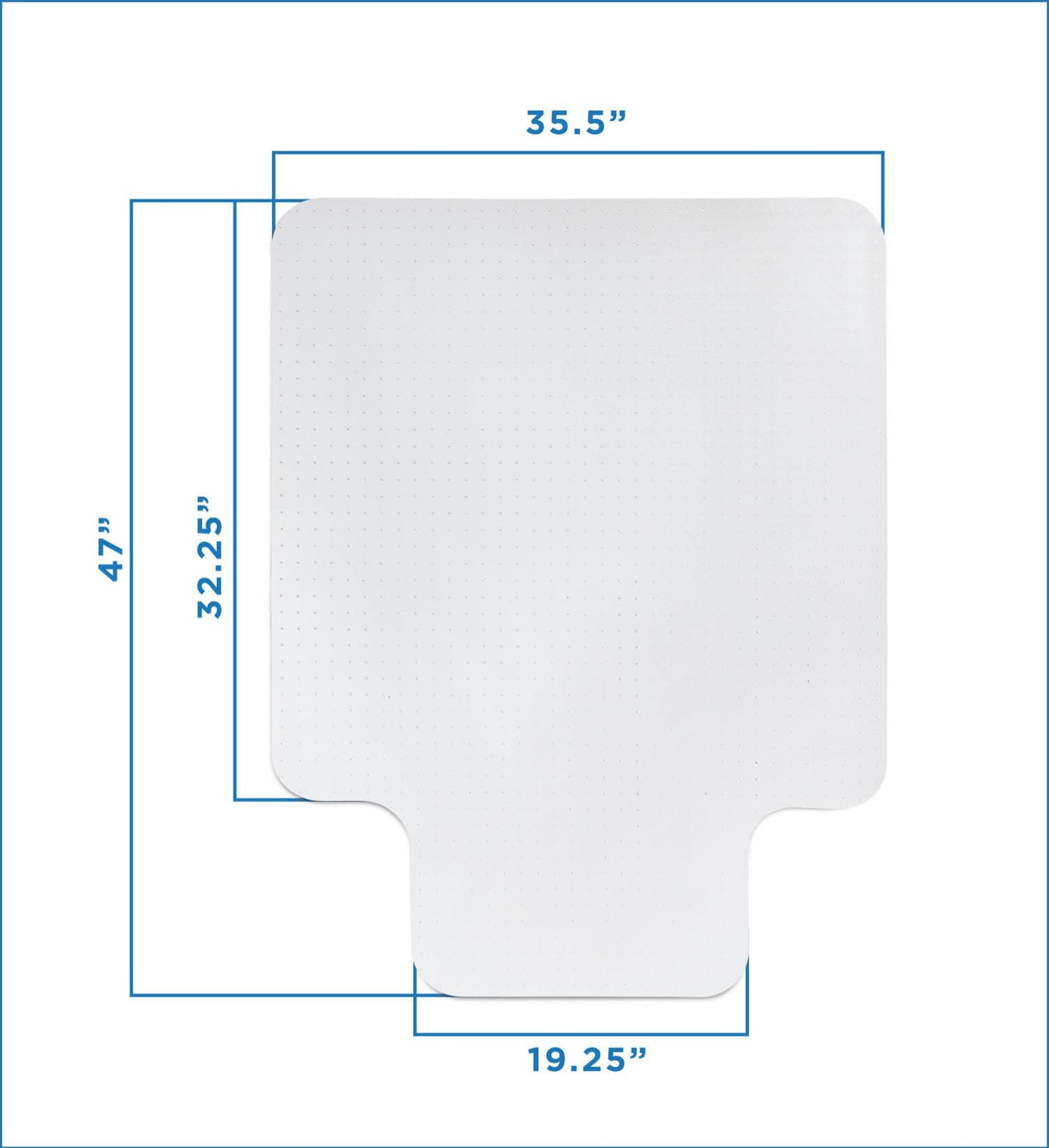 Floormat - Clear Studded Office Chair Floor Protector - Mount-It! - MI-7817