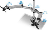 Monitor Mount - CLiX Series Full Motion Dual Monitor Desk Mount with Gas Spring Arms - Mount-It! -