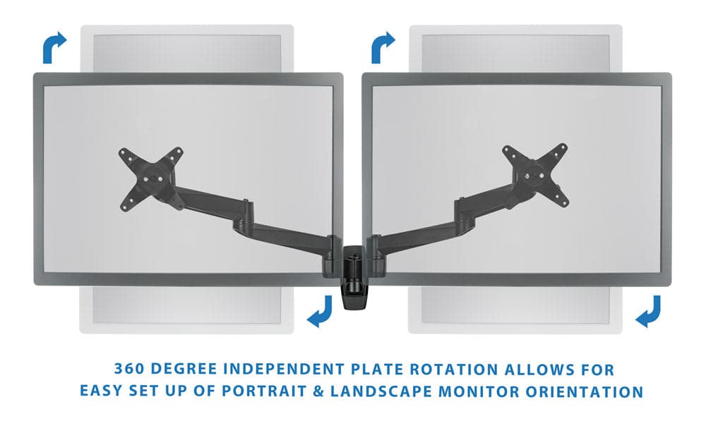 Monitor Mount - CLiX Series Full Motion Dual Monitor Wall Mount - Mount-It! -