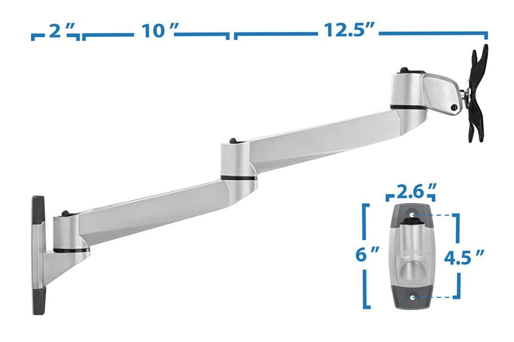 Monitor Mount - CLiX Series Full Motion Single Monitor Wall Mount - Mount-It! -