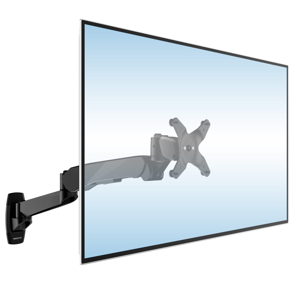 Monitor Mount - CLiX Series Full Motion Single Monitor Wall Mount with Gas Spring Arm - Mount-It! -