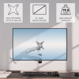 Monitor Mount - CLiX Series Full Motion Single Monitor Wall Mount with Gas Spring Arm - Mount-It! -