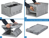 Storage Crate - Collapsible Plastic Storage Crate - Mount-It! - MI-908