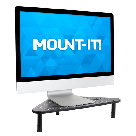 Monitor Risers - Corner Desk Monitor Stand - Mount-It! - MI-7362