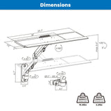 Keyboard Trays/Mounts - Counterbalance Keyboard Tray Arm for Wall and Pole Mounting - Mount-It! - MI-1765KB