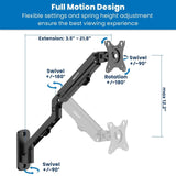 Monitor Mount - Counterbalance Monitor Arm for Wall and Pole Mounting - Mount-It! - MI-1765