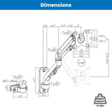 Monitor Mount - Counterbalance Monitor Arm for Wall and Pole Mounting - Mount-It! - MI-1765