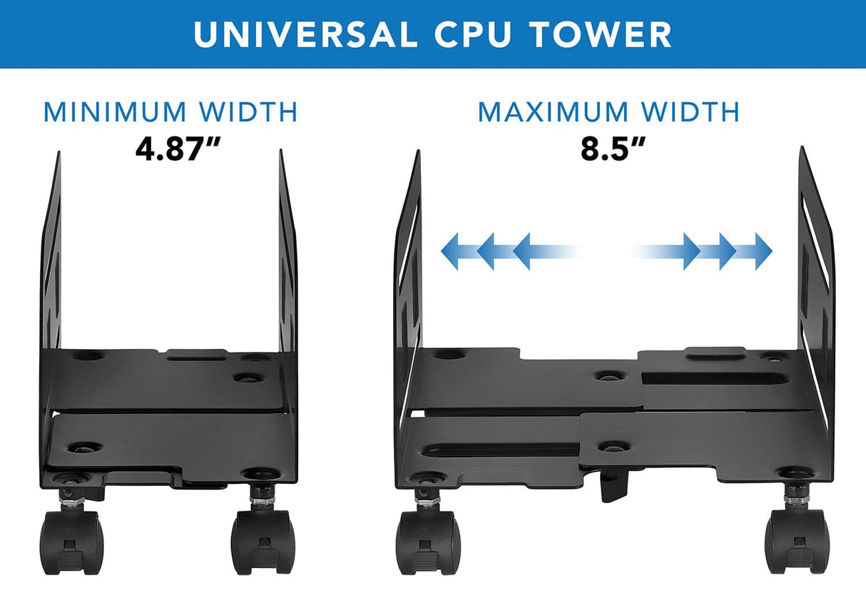 CPU Holder - CPU Stand With Four Casters - Mount-It! - MI-7153