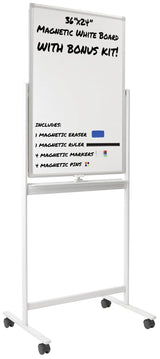 Dry Erase Boards - Double-Sided Mobile Whiteboard - Mount-It! - MI-10701