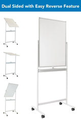 Dry Erase Boards - Double-Sided Mobile Whiteboard - Mount-It! - MI-10701