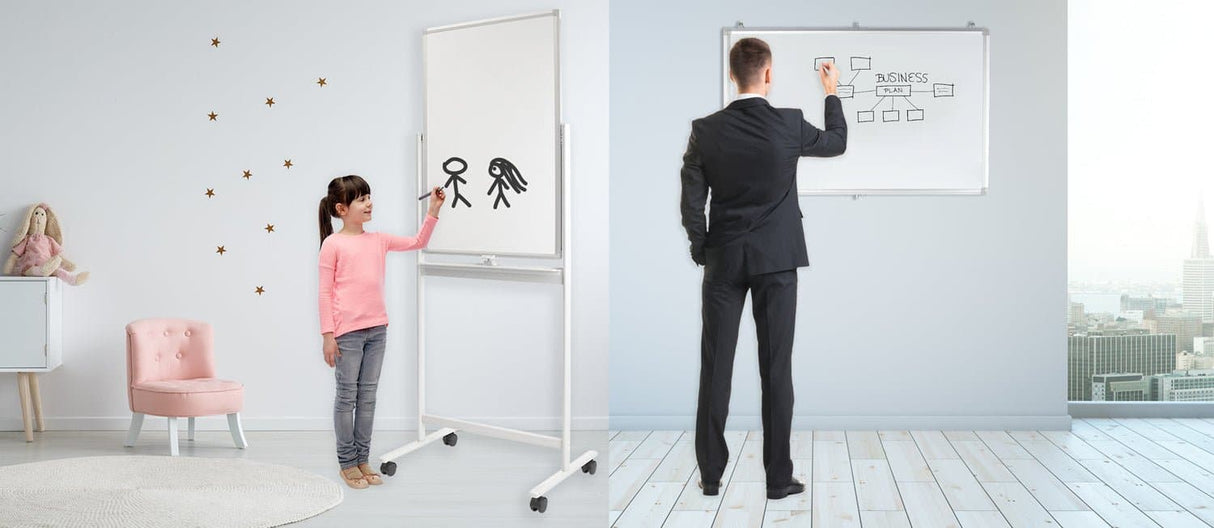 Dry Erase Boards - Double-Sided Mobile Whiteboard - Mount-It! - MI-10701