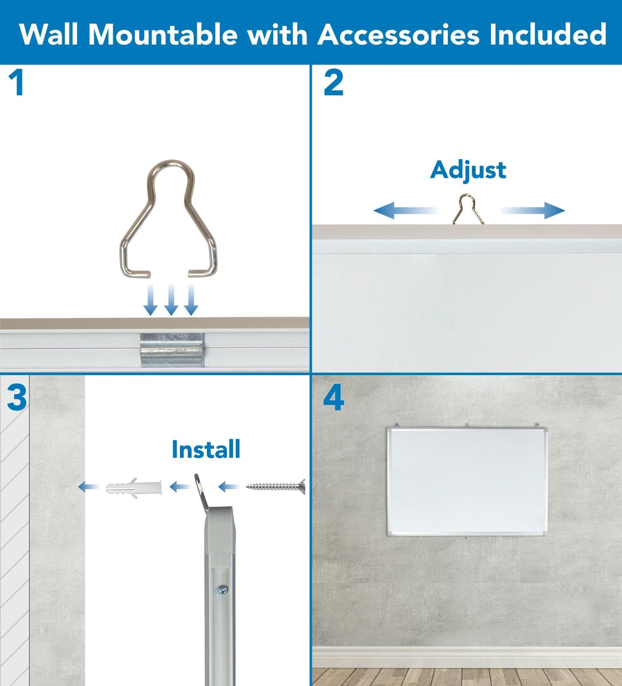 Dry Erase Boards - Double-Sided Mobile Whiteboard - Mount-It! - MI-10701