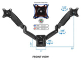 Monitor Mount - Dual Arm Monitor Wall Mount - Mount-It! - MI-766