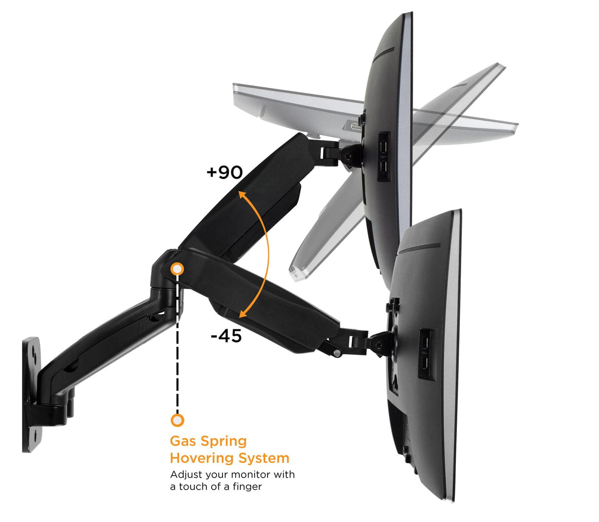 Monitor Mount - Dual Arm Monitor Wall Mount - Mount-It! - MI-766