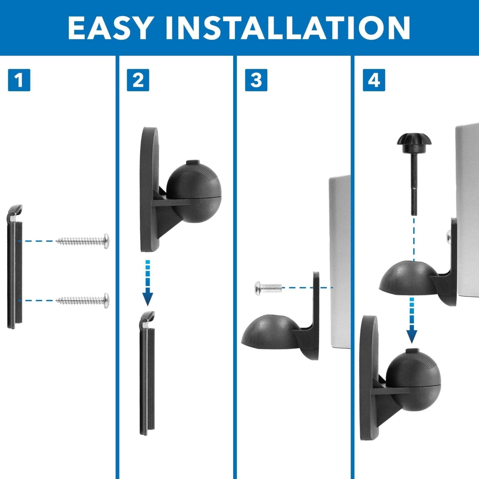 Dual Low Profile Universal Speaker Wall Mounts – MI-SB28
