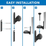 Speaker Mount - Dual Low Profile Universal Speaker Wall Mounts - Mount-It! - MI-SB28