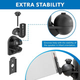 Speaker Mount - Dual Low Profile Universal Speaker Wall Mounts - Mount-It! - MI-SB28