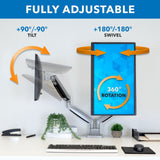 Monitor Mount - Dual Monitor Desk Mount With Gas Spring Arms - Mount-It! -