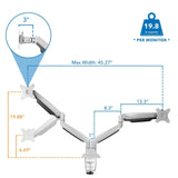 Monitor Mount - Dual Monitor Desk Mount With Gas Spring Arms - Mount-It! -