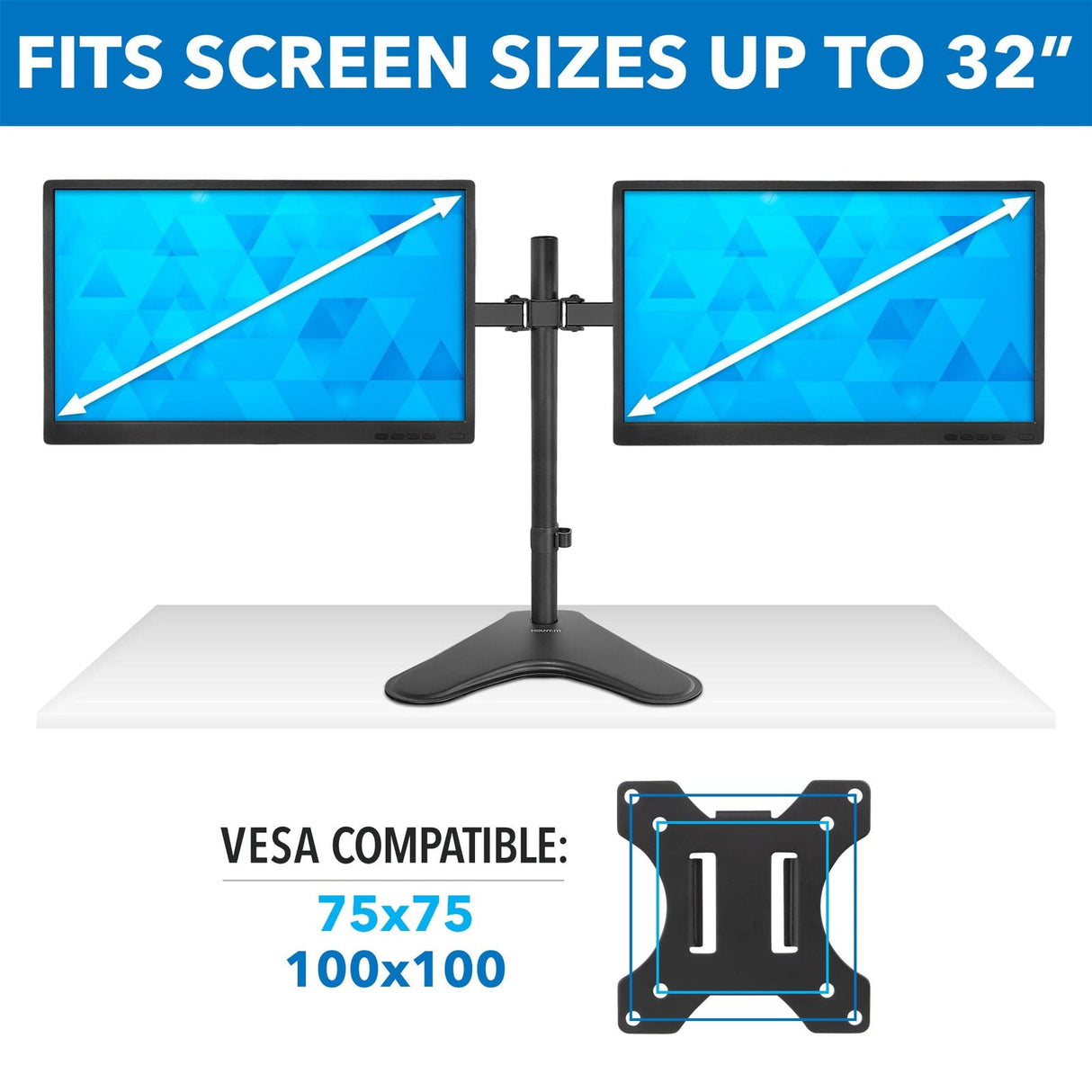 Monitor Stands - Dual Monitor Desk Stand - Mount-It! - MI-2781