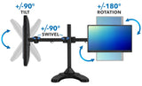 Monitor Stands - Dual Monitor Desk Stand w/ Articulating Arms - Mount-It! - MI-781